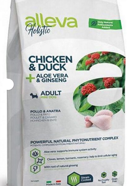 Alleva HOLISTIC dog adult mini chicken & duck 12kg