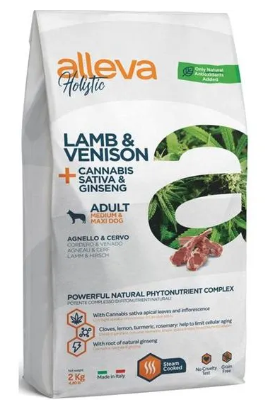 Alleva HOLISTIC dog adult medium & maxi lamb & venison 12kg