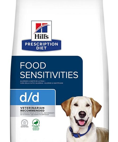 HILLS PD Canine d/d Duck & Rice Dry granule pre psy 12kg