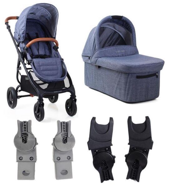 VALCO BABY Kočík kombinovaný Trend 4 Ultra Denim vrátane adaptérov k autosedačke