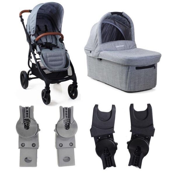 VALCO BABY Kočík kombinovaný Trend 4 Ultra Grey Marle vrátane adaptérov k autosedačke