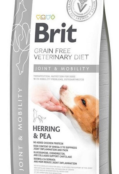 Brit Veterinary Diets GF dog Mobility granule pre psy 12kg