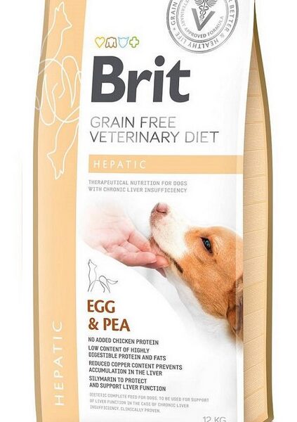 Brit Veterinary Diets GF dog Hepatic granule pre psy 12kg