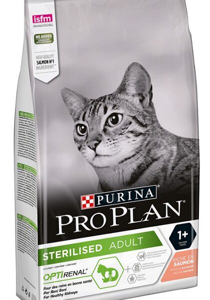 Proplan MO Cat Sterilised losos - granule pre kastrované mačky 10kg