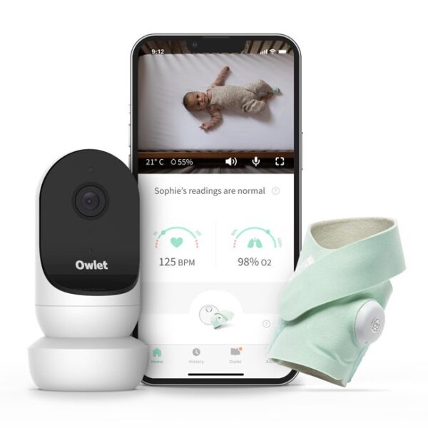 OWLET Ponožka inteligentná Owlet Smart Sock 3 a Kamera Owlet Cam 2 - svetlozelená