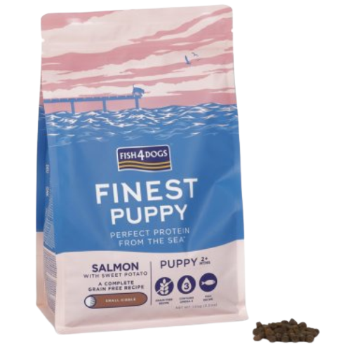 FISH4DOGS Granule malé pre šteniatka Finest losos so sladkými zemiakmi 12kg