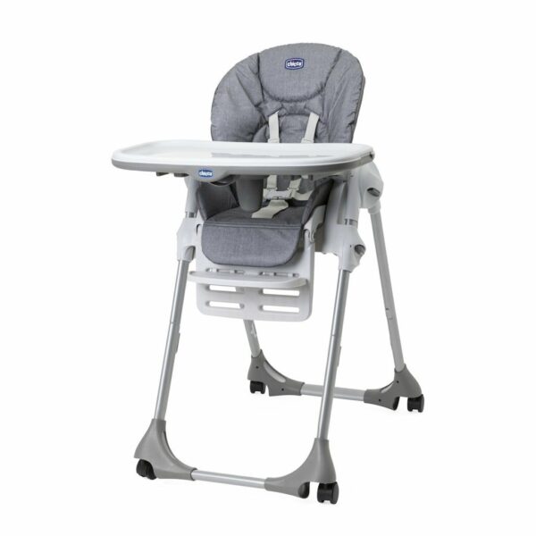 CHICCO Stolička jedálenská Polly Easy - Grey Melange